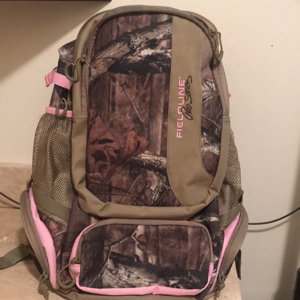 Pink/camo backpack